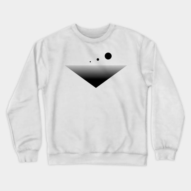 Three Moons geometric minimalist abstract line art Crewneck Sweatshirt by Liam Warr